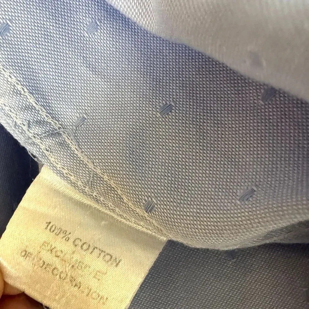 TailorByrd Non Iron Trim Fit Mens Dress Shirt Button Down Blue 16.5 34 35